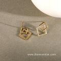 Silver 925 Square Earrings Big Statement Earrings